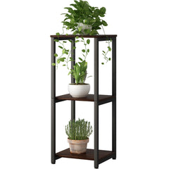 YIZAIJIA front view of 3-tier plant stand showcasing tidy display