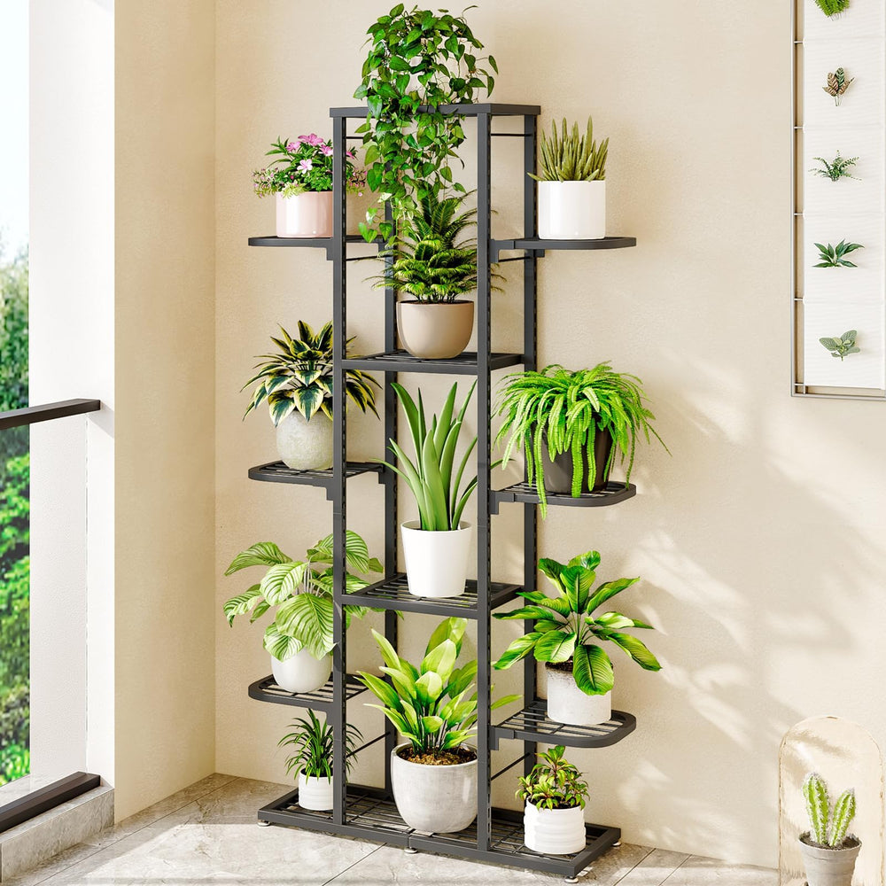 YIZAIJIA plant rack with pots for scale demonstrating large-capacity benefit
