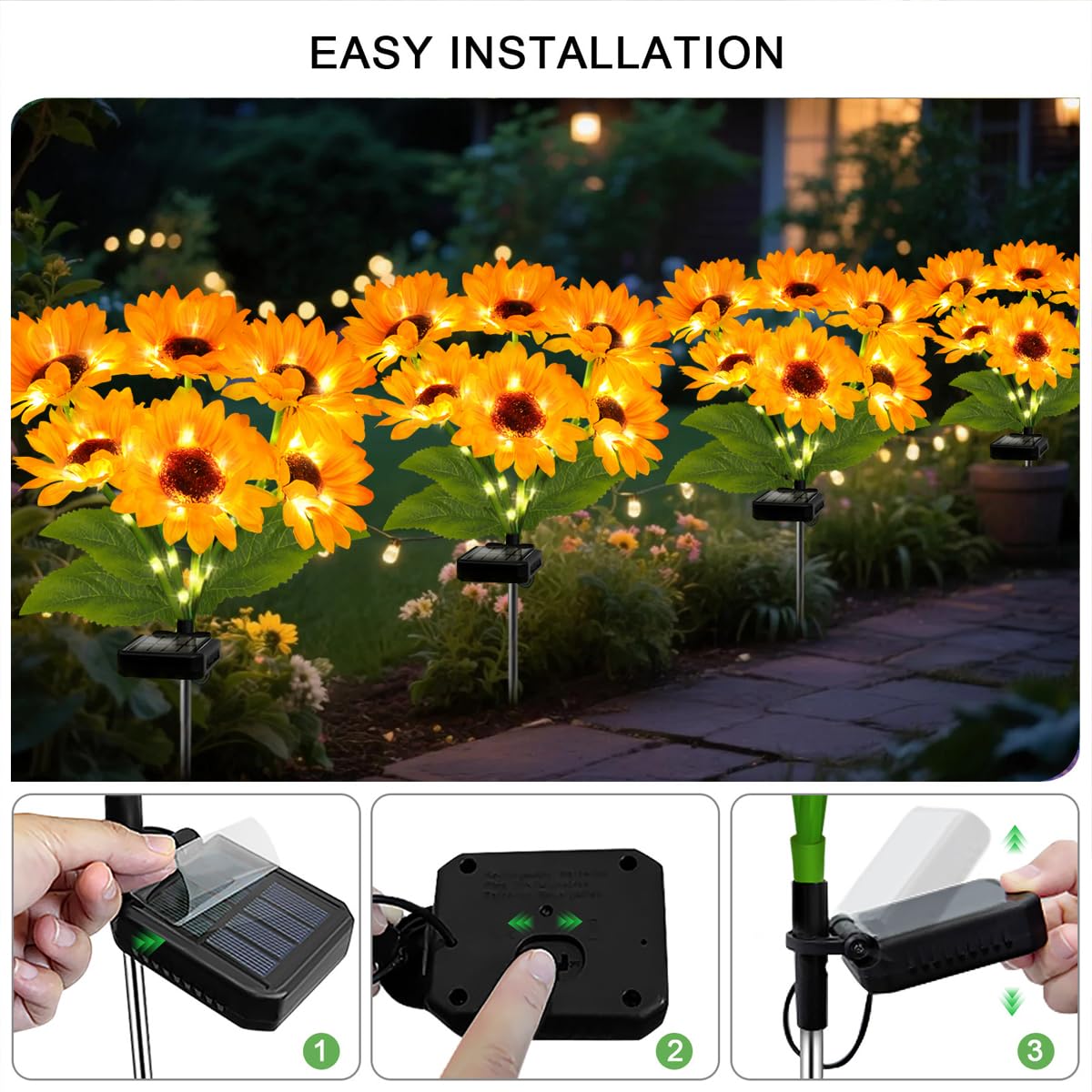YJFWAL weatherproof finish and sturdy stake for long-lasting use