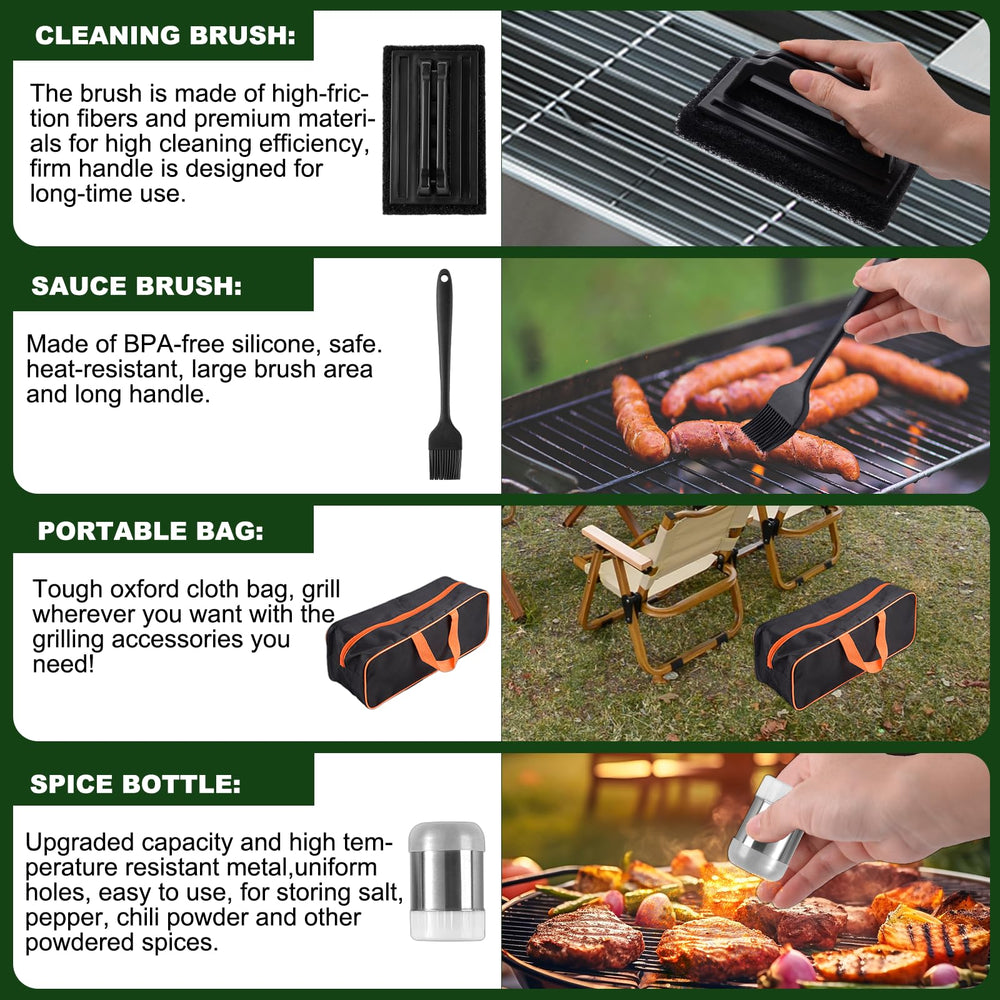 YJHOLE utensils in use on a flat-top griddle for efficient cooking