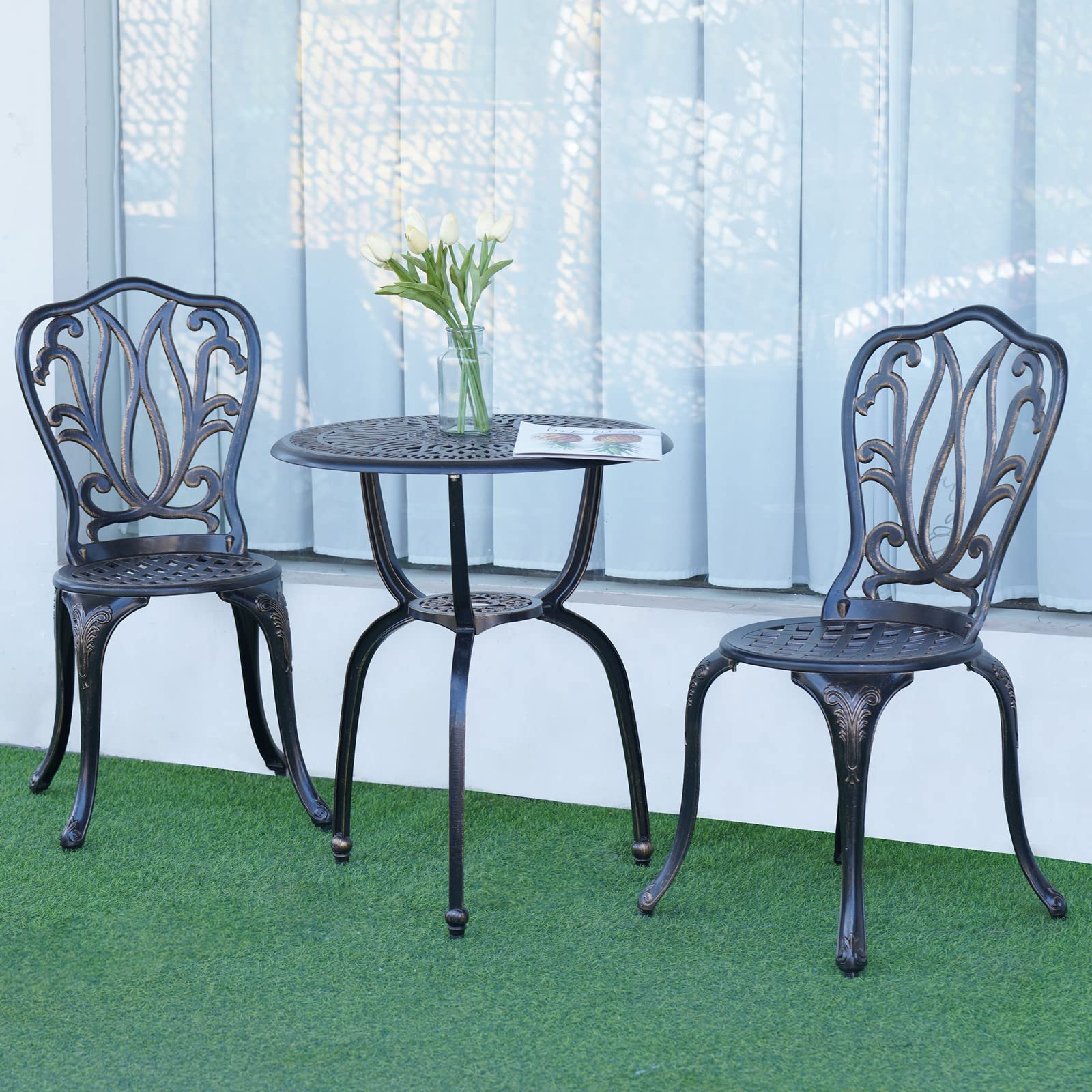 YKSY&YKSY bistro set front view showing compact arrangement and elegant design