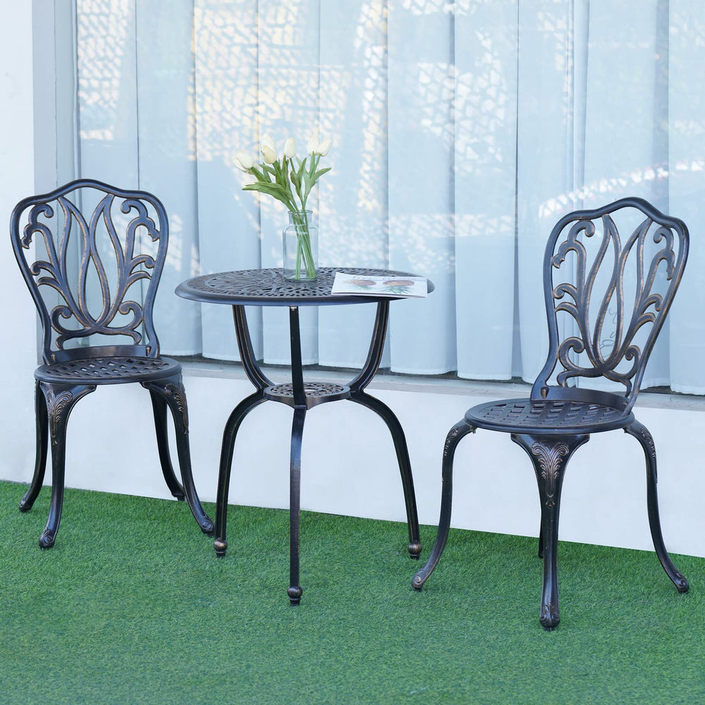 YKSY&YKSY bistro set front view showing compact arrangement and elegant design