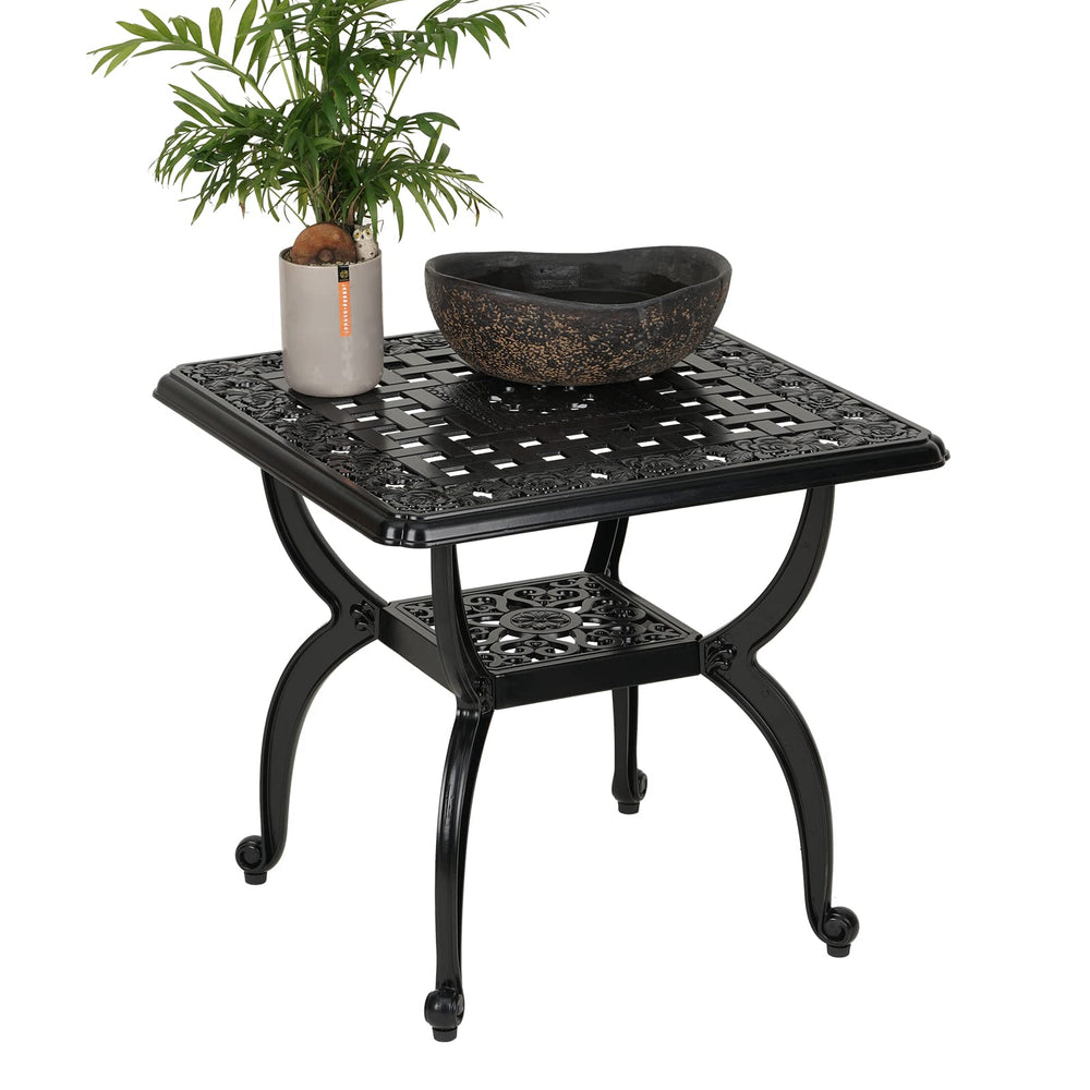YKSY&YKSY table staged with plant and coffee shows practical everyday use