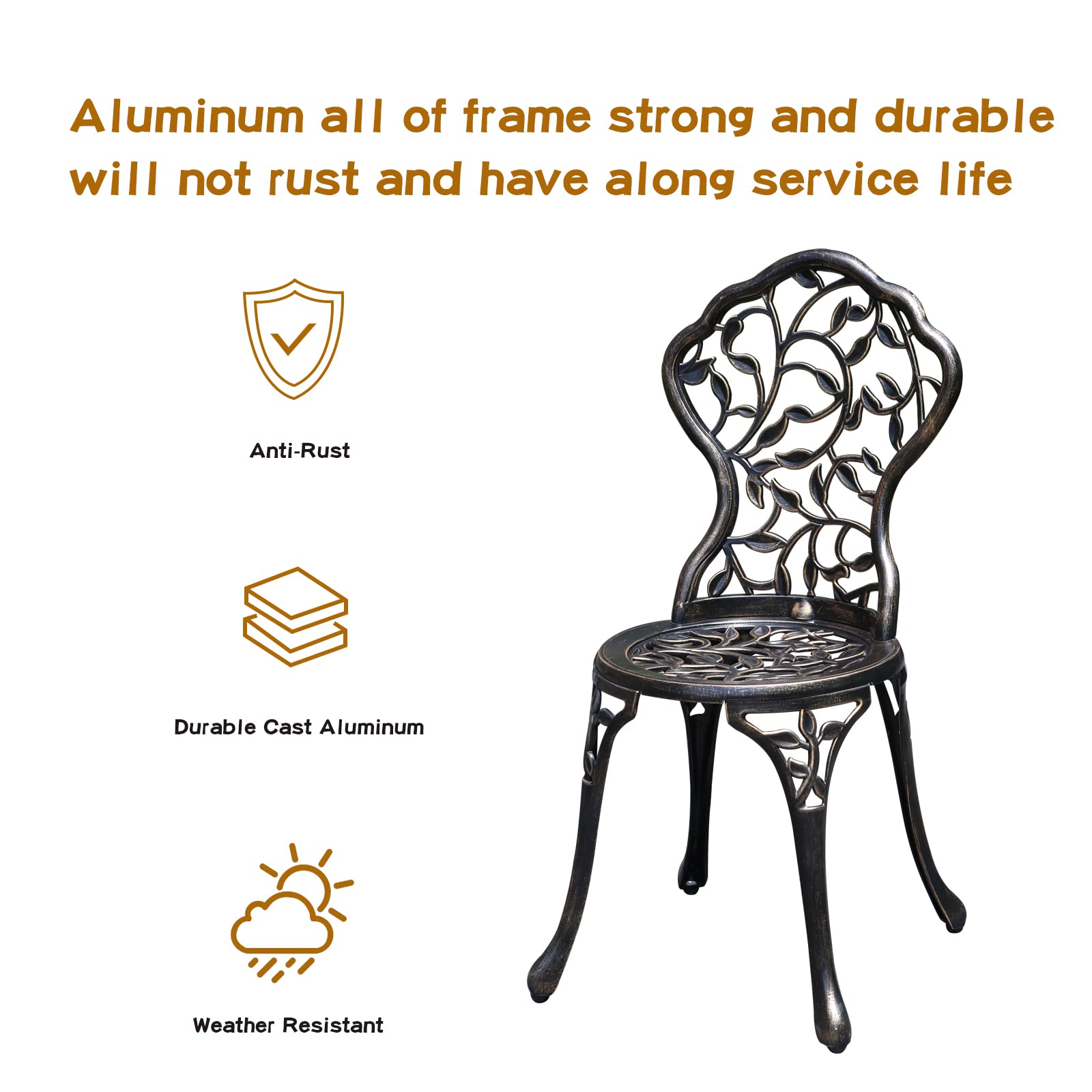 YKSY&YKSY chair back detail showing decorative leaf design and added comfort