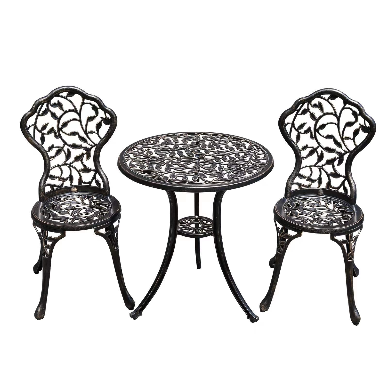 YKSY&YKSY front view of bistro set showing compact layout and benefit of space saving