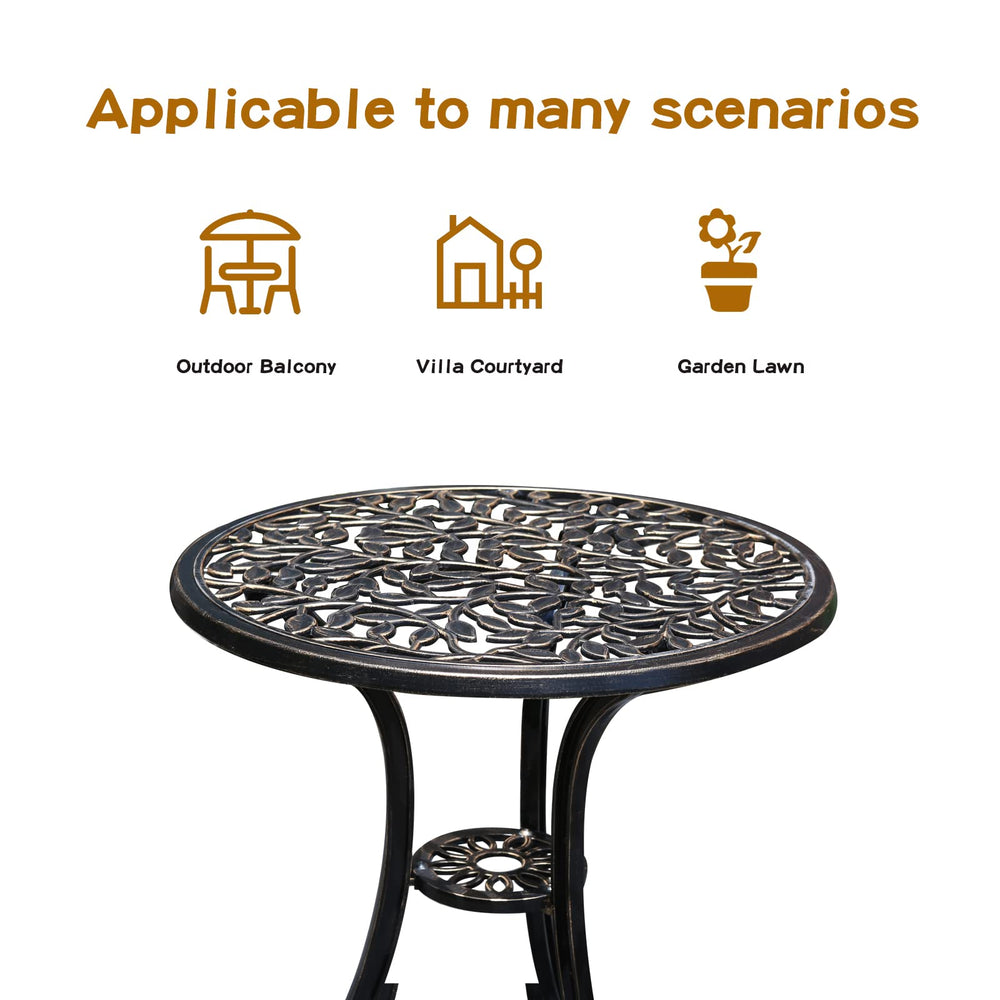 YKSY&YKSY closeup of copper leaf table top showing rust-resistant finish benefit