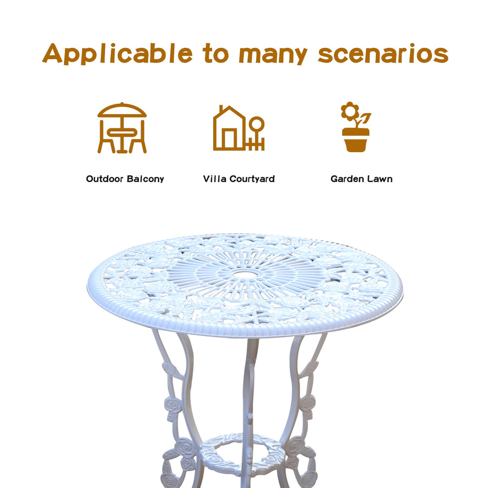 YKSY&YKSY table close-up of ornamental rose pattern and durable construction benefit