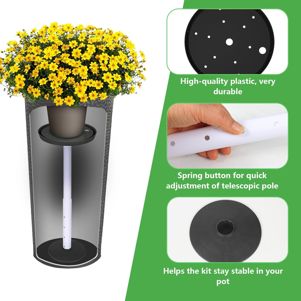 YLSAZL top plate detail illustrating supportive platform for different pot sizes