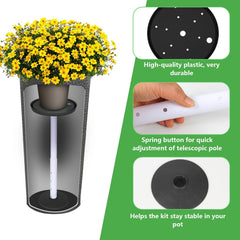 YLSAZL top plate detail illustrating supportive platform for different pot sizes