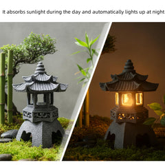 YLSMILE pagoda close texture shot showing durable resin finish advantage