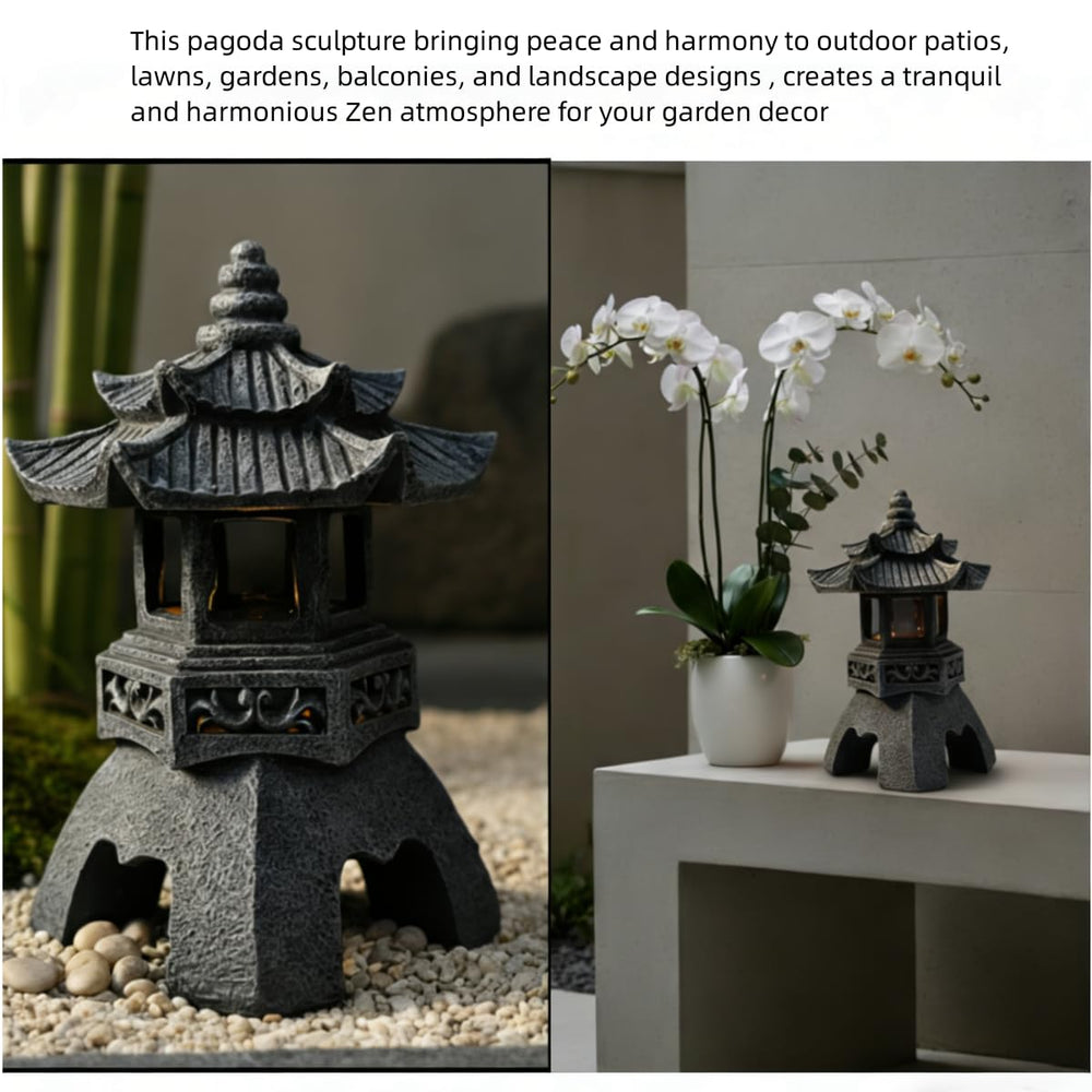 YLSMILE pagoda placed in miniature garden adding peaceful decoration