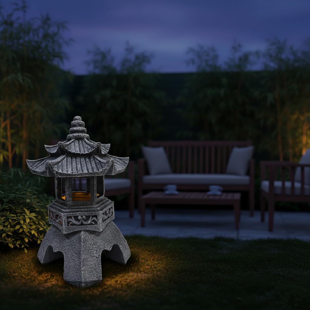 YLSMILE pagoda styled on patio creating tranquil outdoor atmosphere