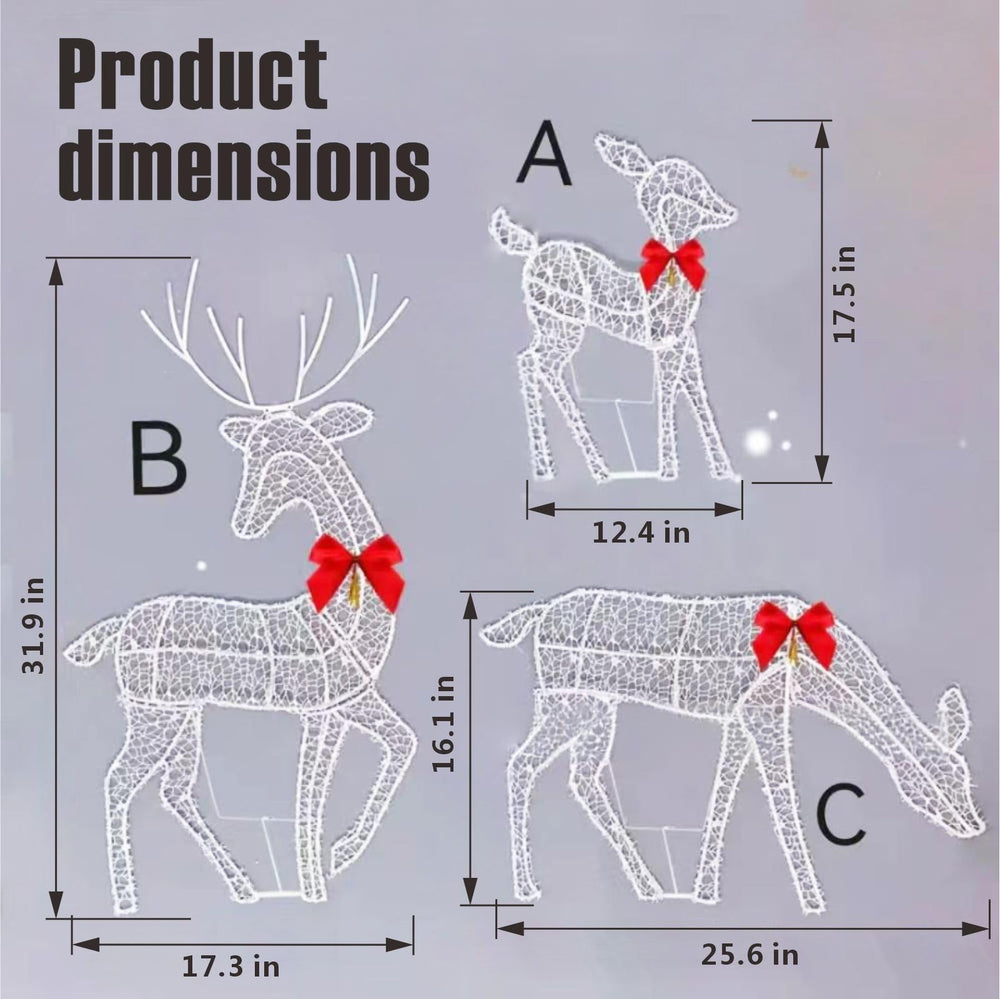YLXFHO outdoor yard display of deer family creates festive focal point instantly