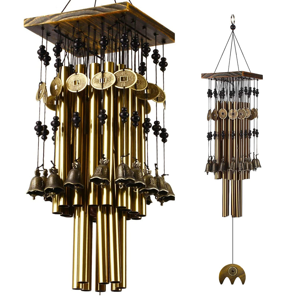 YLYYCC front view showing full chime assembly and balanced design benefit