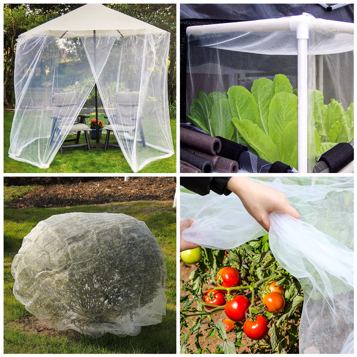 YNERHAI net used in a backyard garden demonstrating easy installation benefit