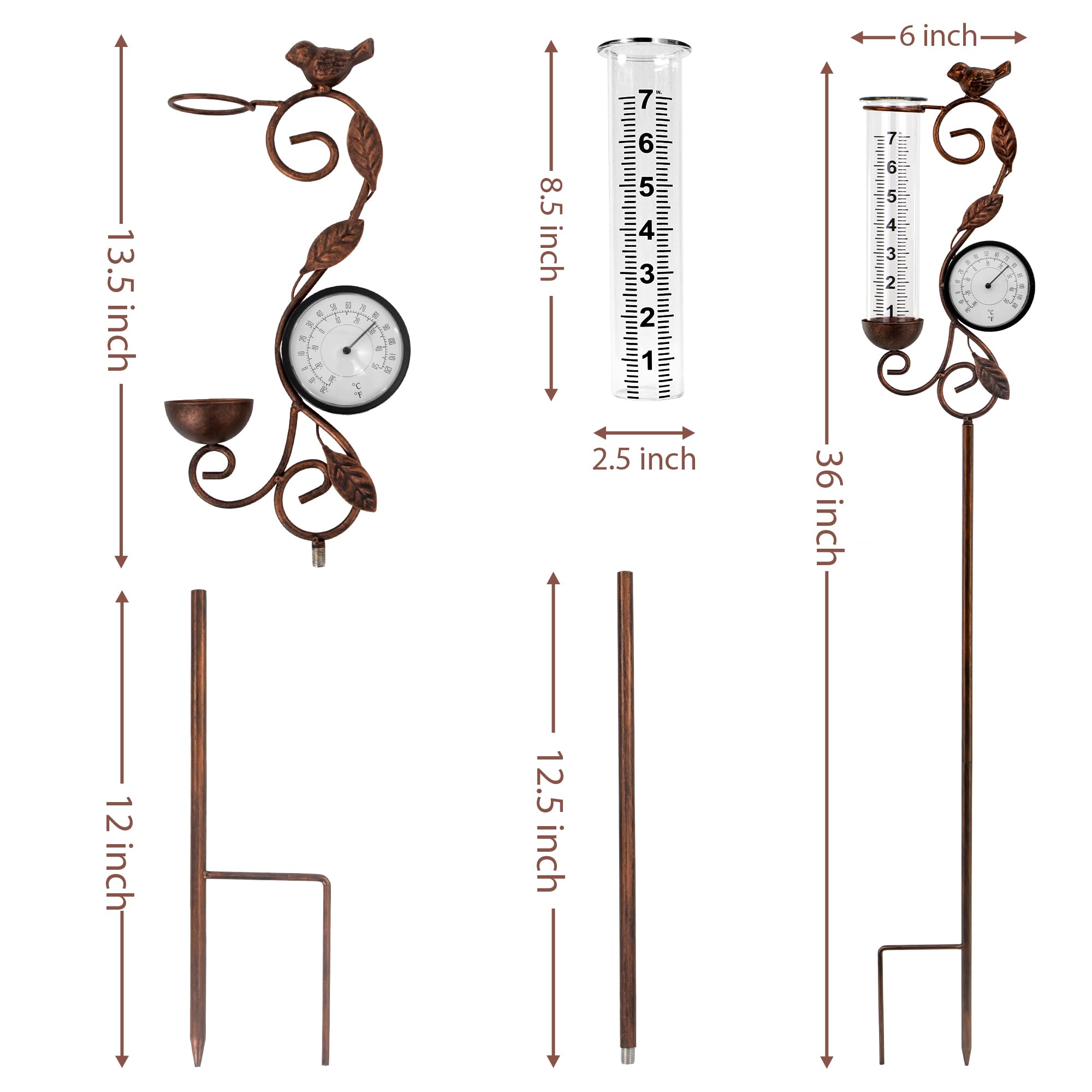YNGFIL thermometer face showing Celsius and Fahrenheit for quick reference
