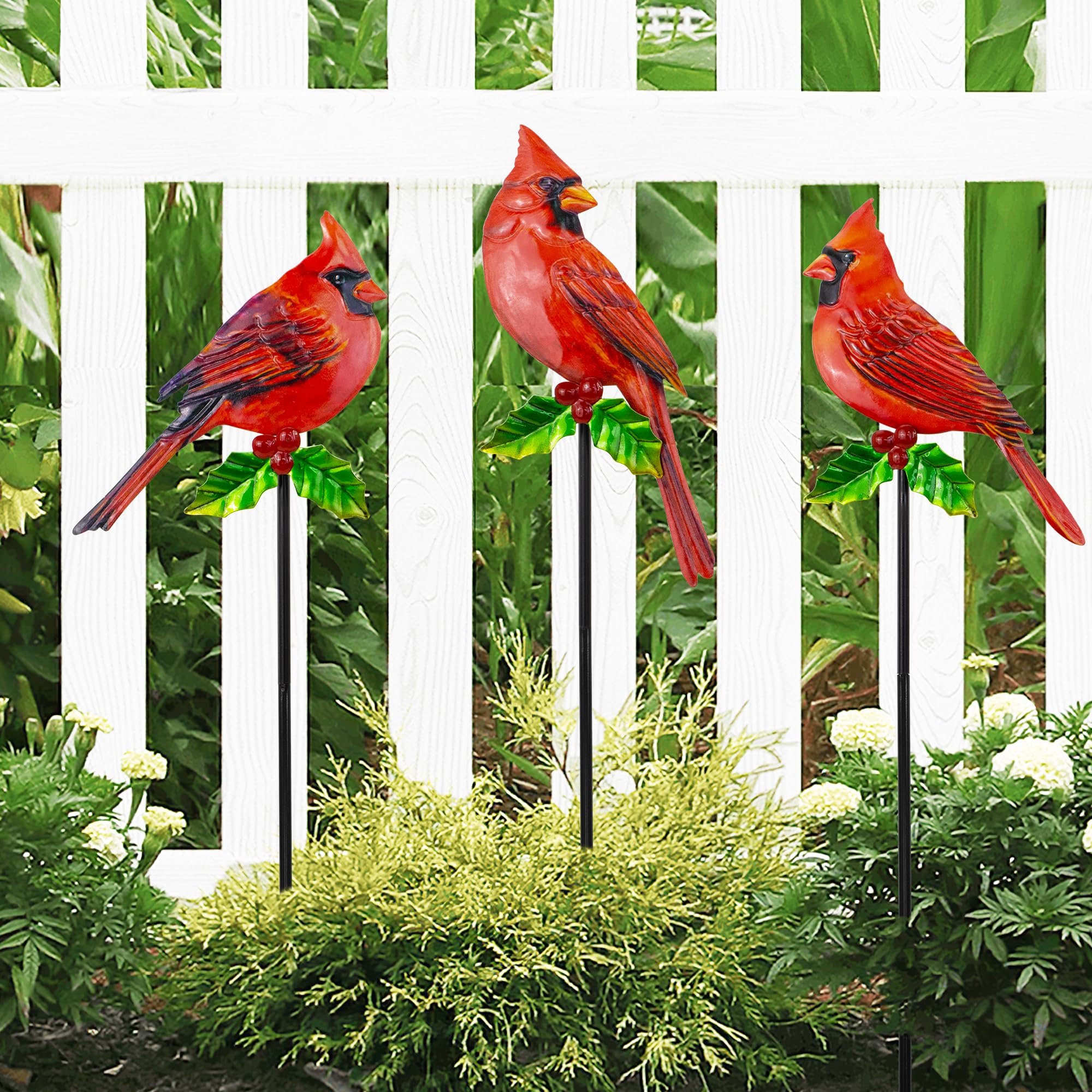 YNGFIL trio of stakes grouped in planter illustrating layered height and decorative impact