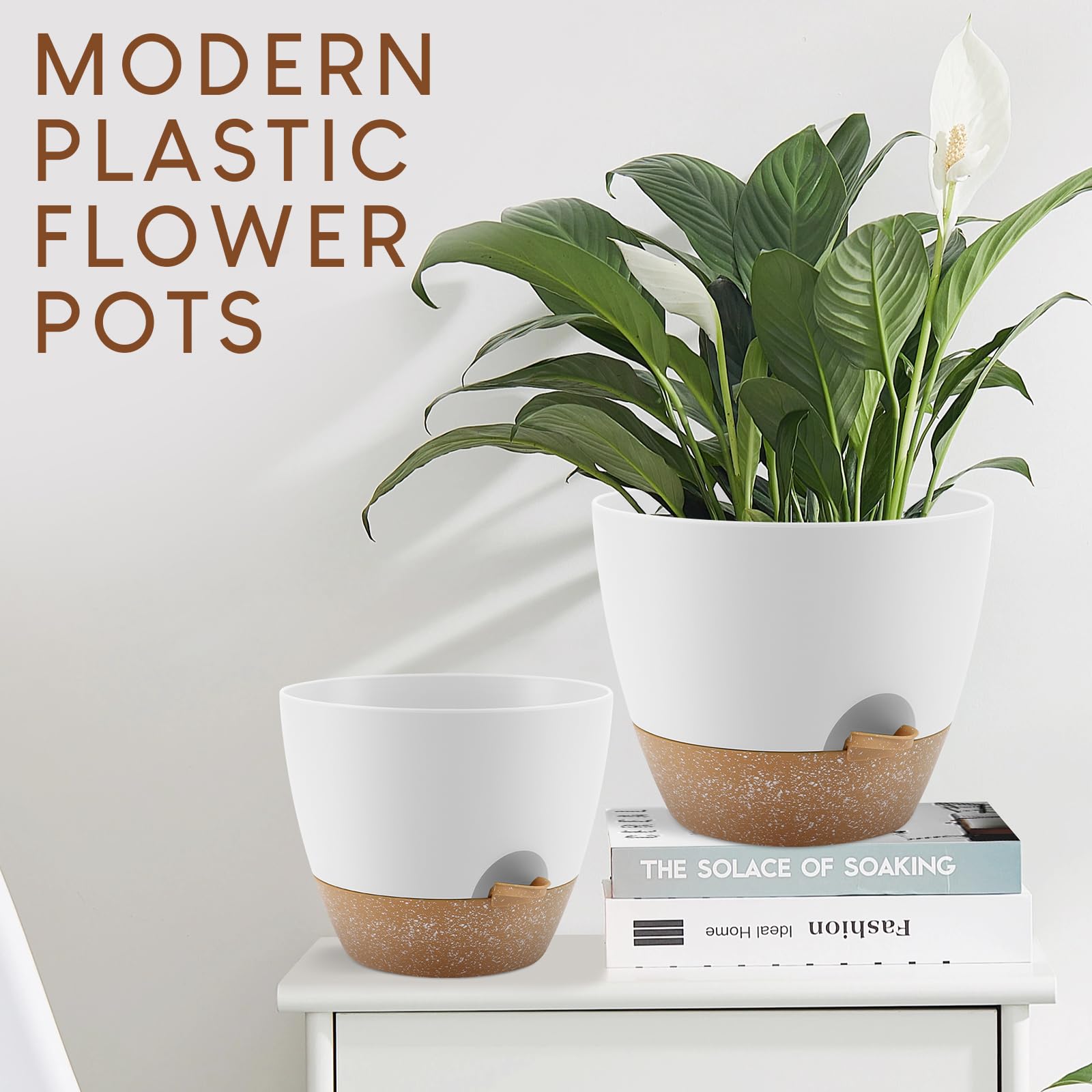 YNNICO planters on a windowsill styled for indoor decor and bright light
