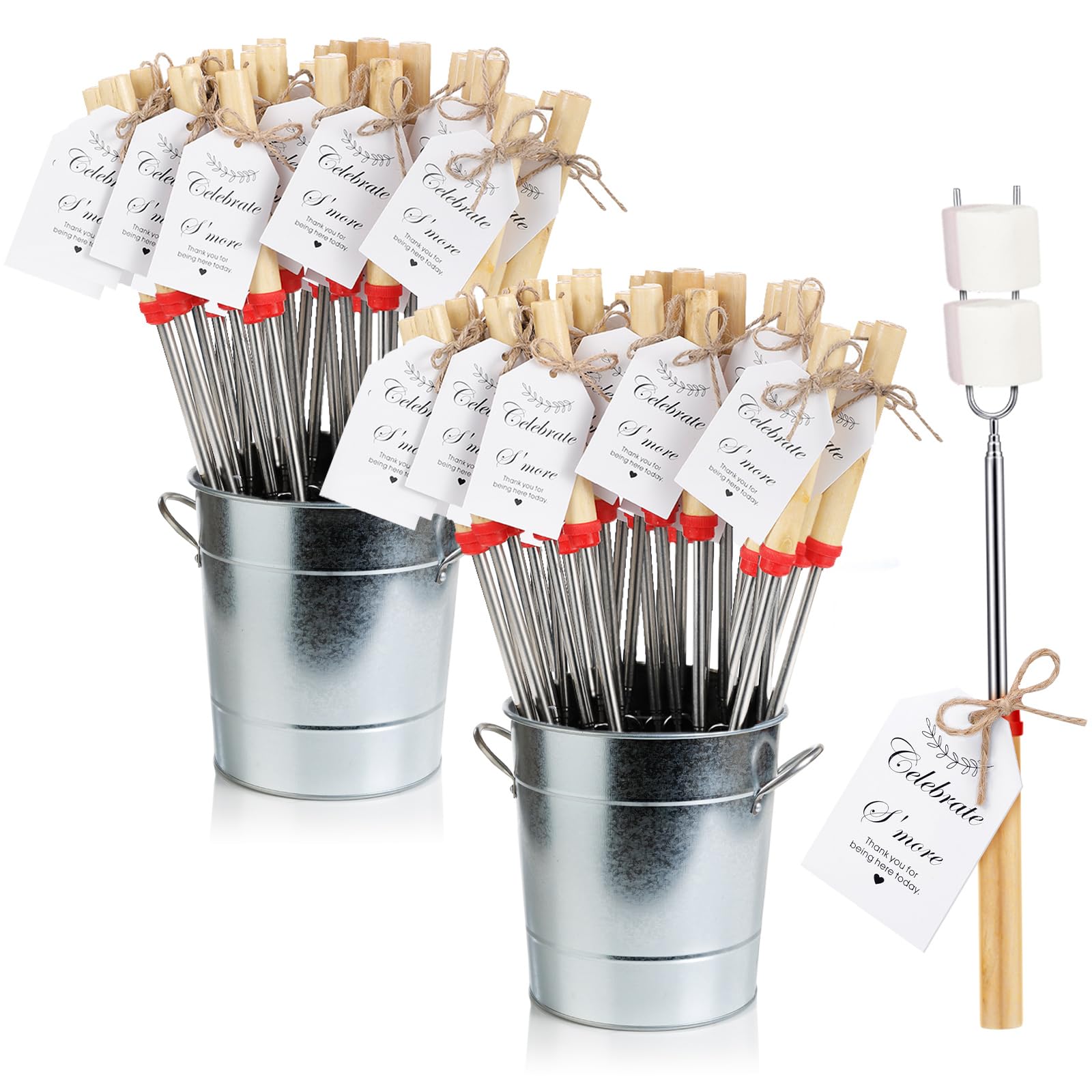 Yoande front packaging showing 48-set kit and included tags for easy party prep