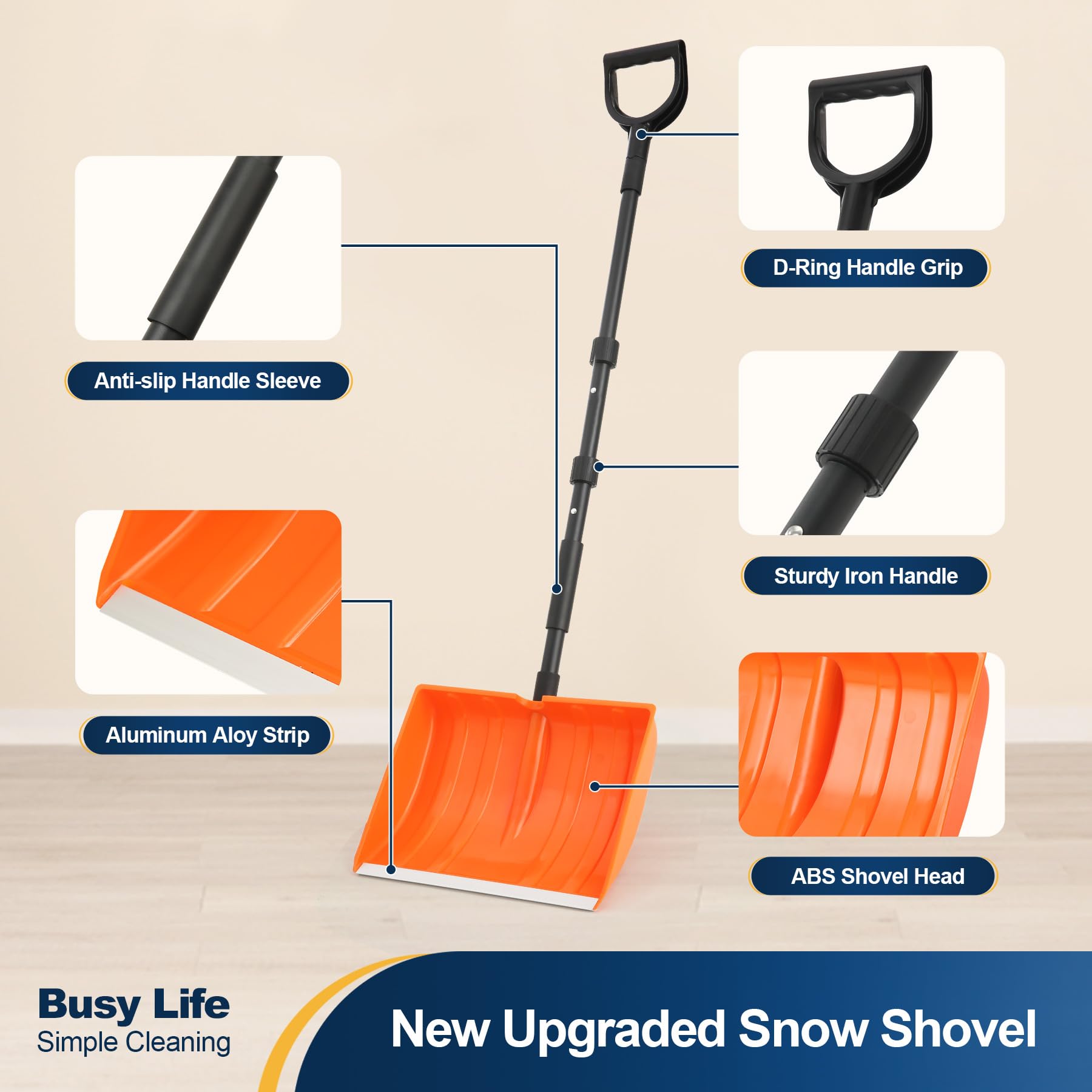 Yocada shovel in use clearing a driveway quickly for efficient snow removal
