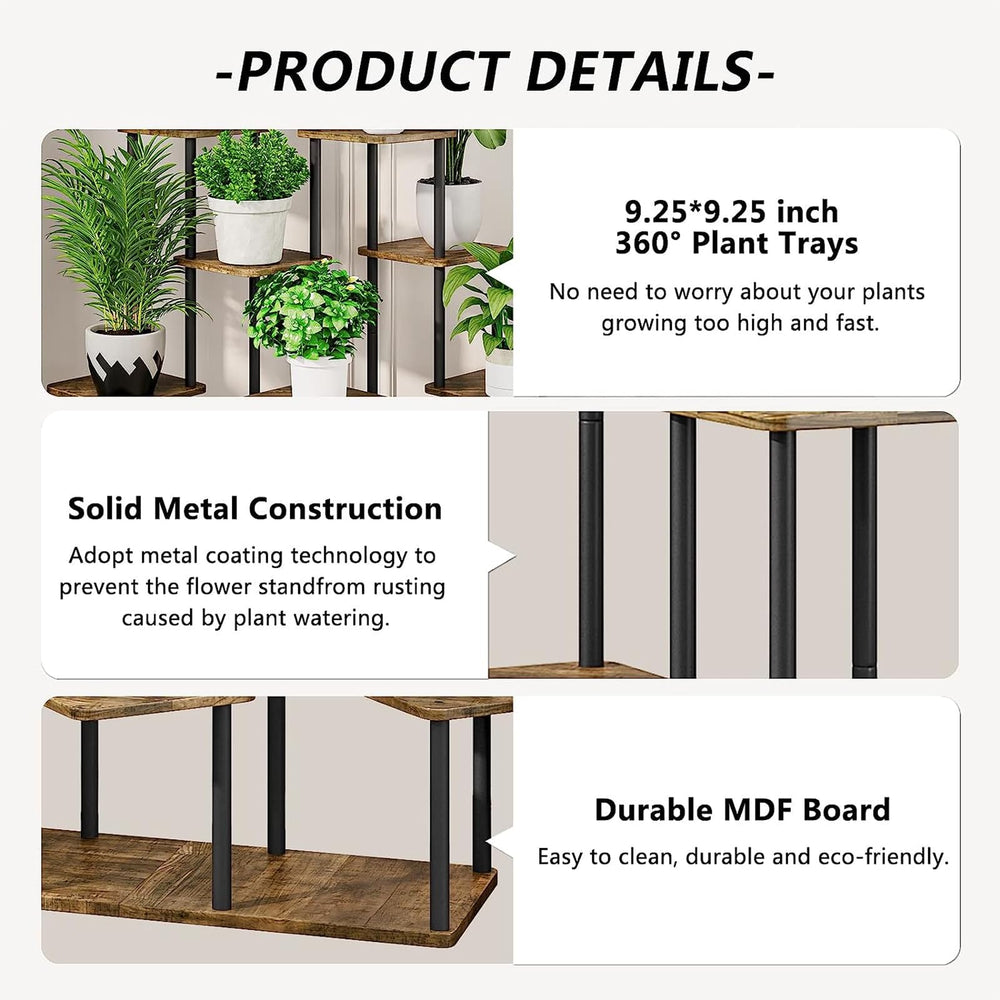YOCOMEY plant stand next to person to show height and scale for planning placement benefit