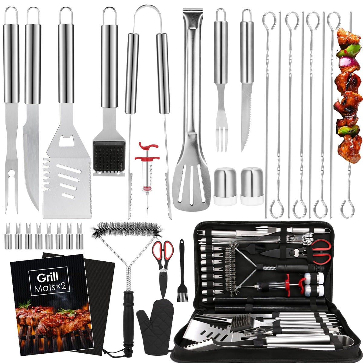 Yoehka front-packed kit showing full 34-piece set and bag, ready to use