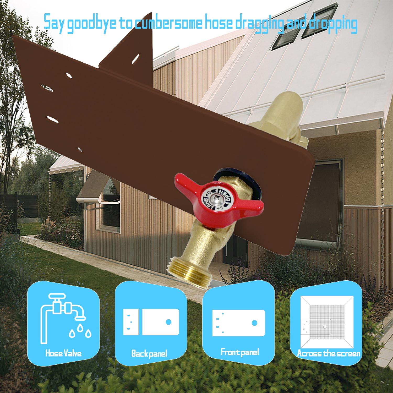 YOEXON brass valve detail highlighting durable, weather-resistant finish