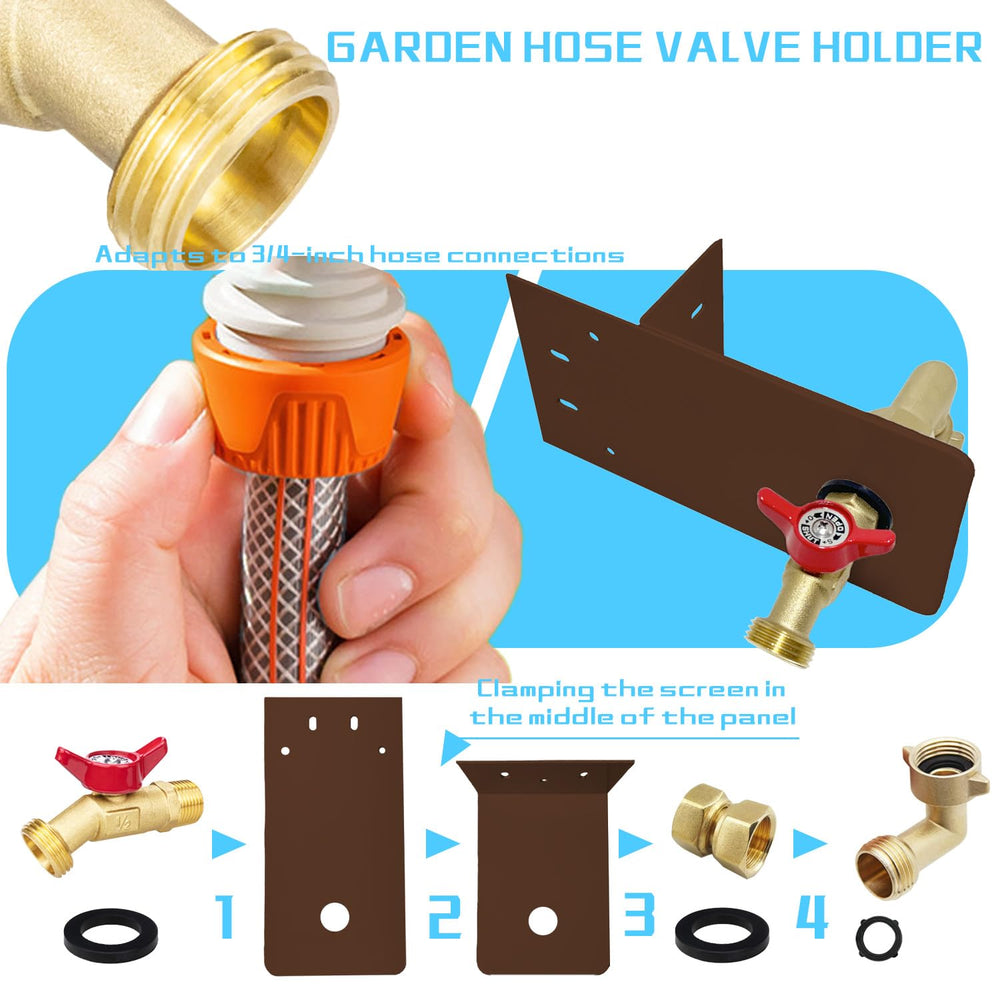 YOEXON hose routed through screen showing tangle-free, protected hose layout