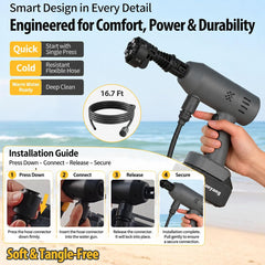 Yoeyang adjustable 6-in-1 nozzle detail for versatile spray patterns