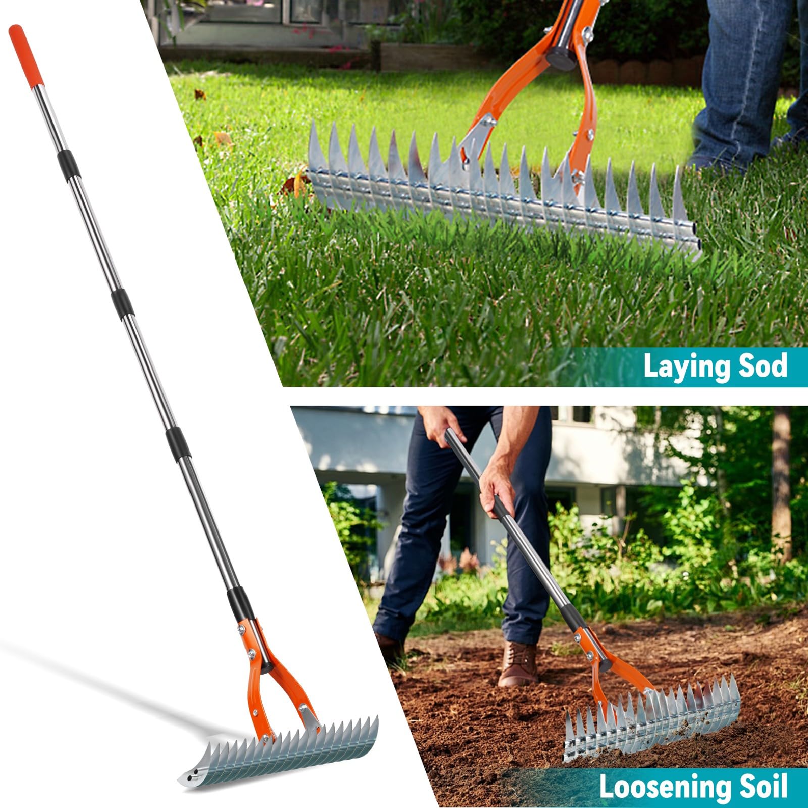 Yofidra disassembled rake compactly stored saving space in garage or shed