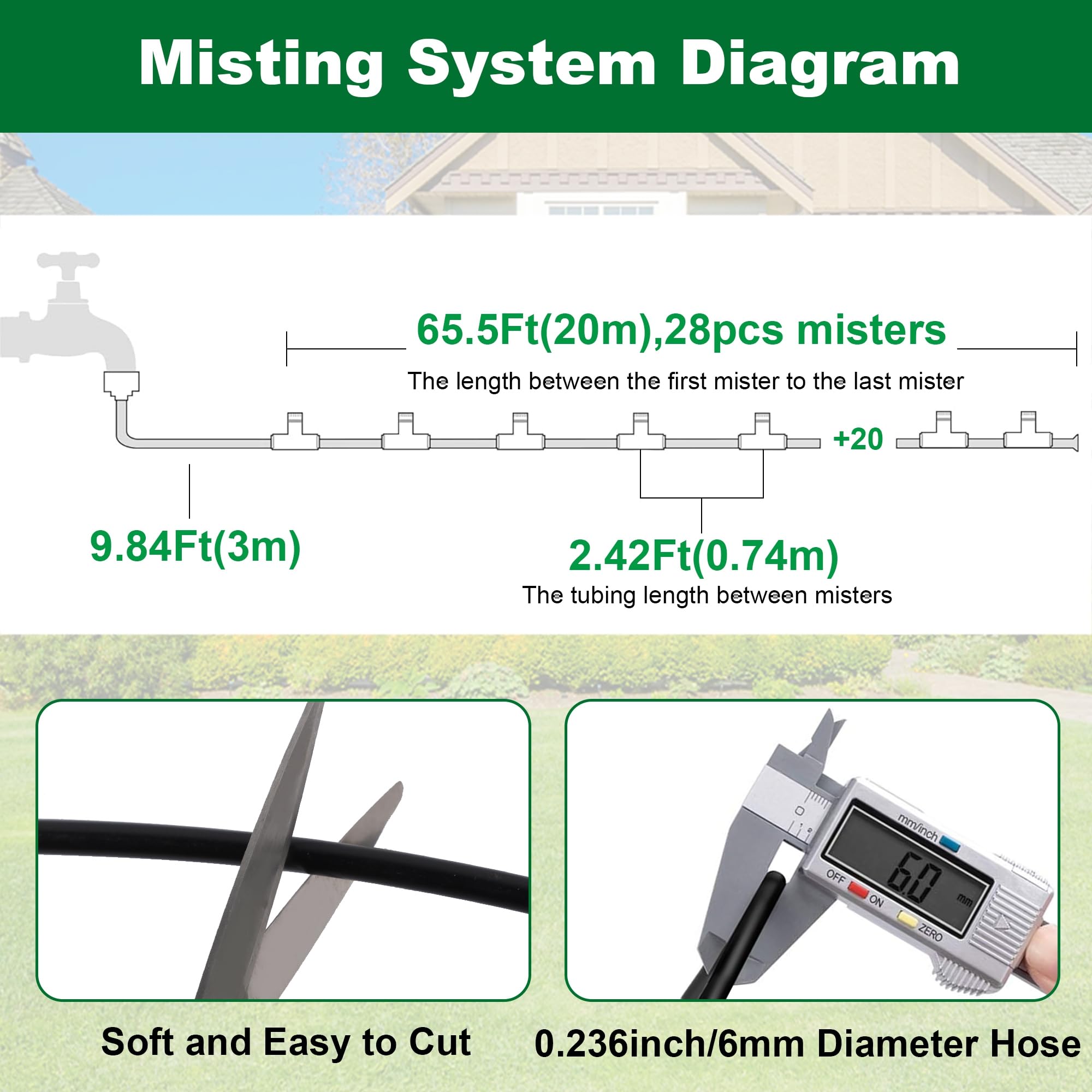 YOFIT inline filter and connectors displayed for easy maintenance and replacement