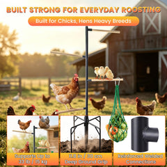 YOFSZJ close-up of natural wooden perch grain offering secure chicken grip