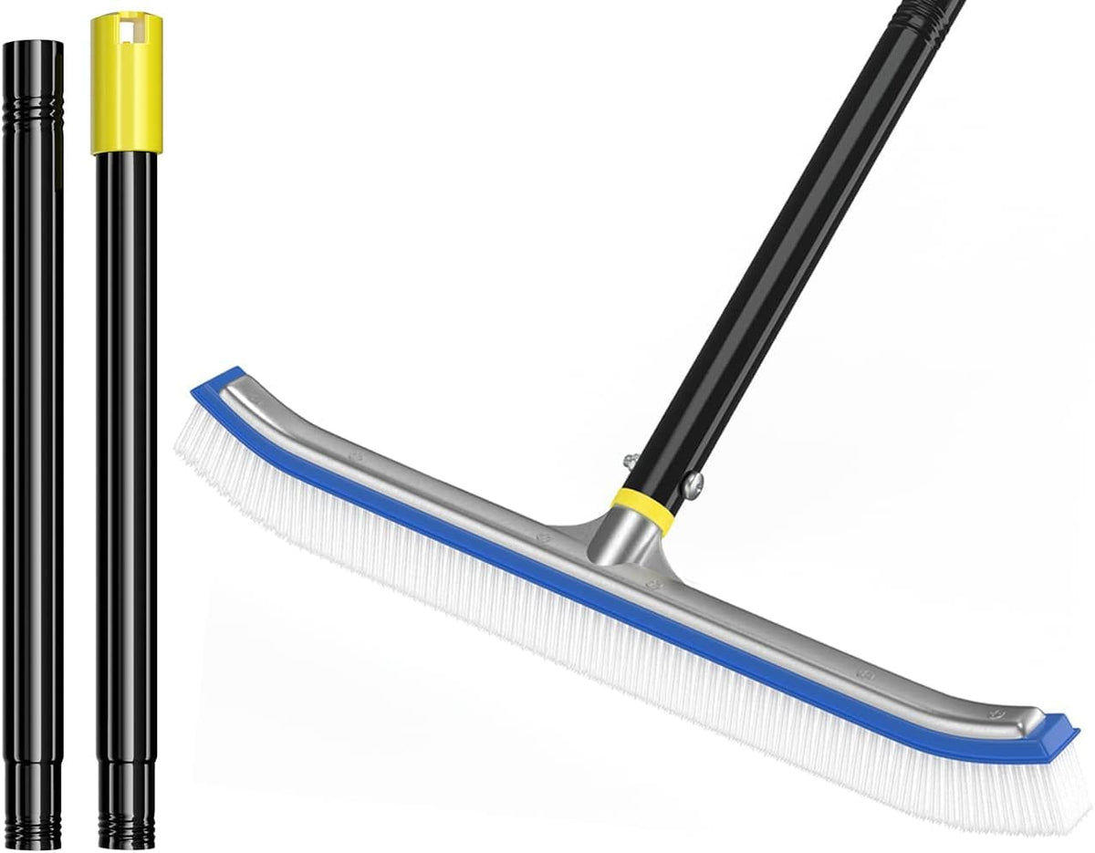 YOHSUGO front view of complete pool brush kit showing full pole and head, fast cleaning