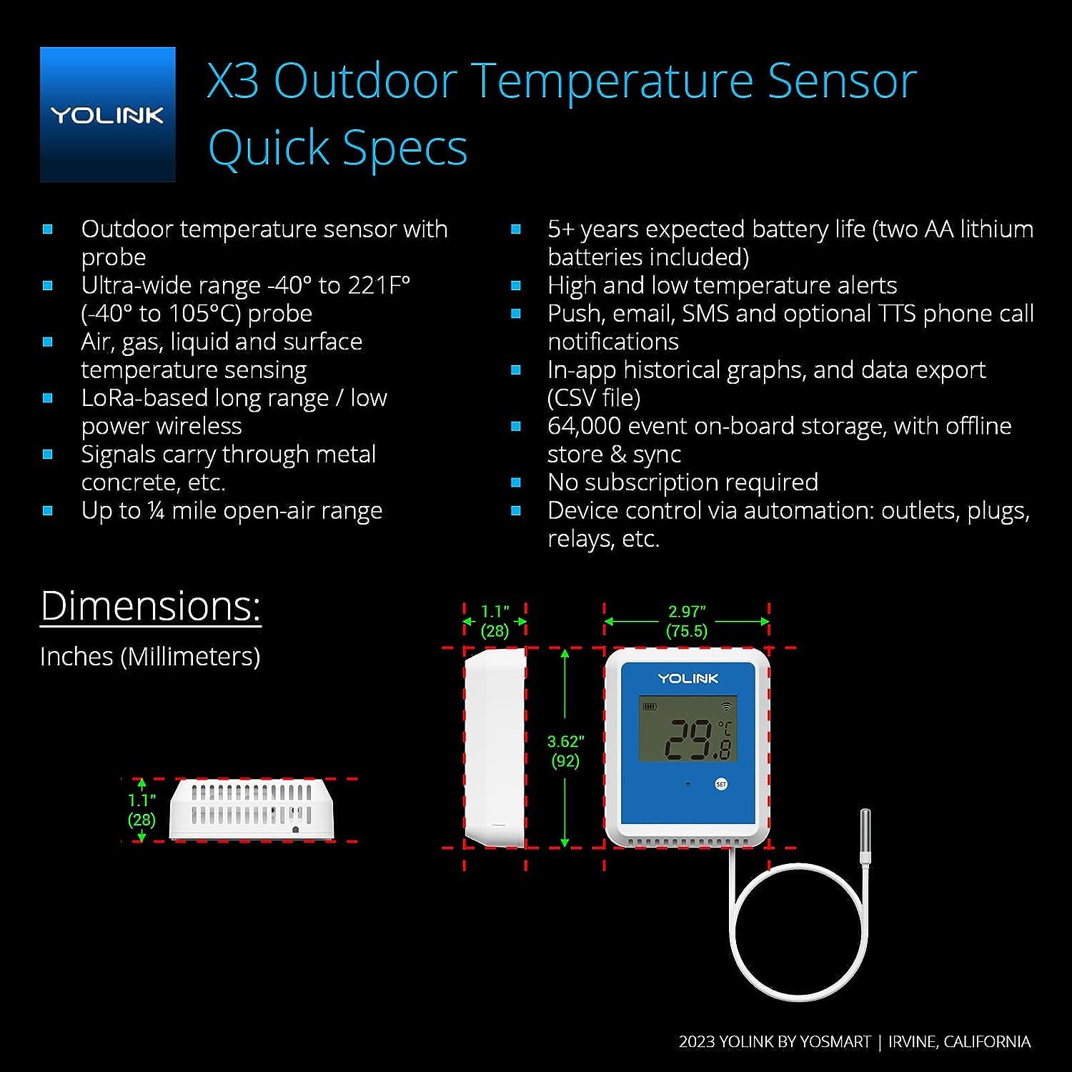 YoLink hub front view showing compact unit for reliable cloud connectivity and long-range alerts
