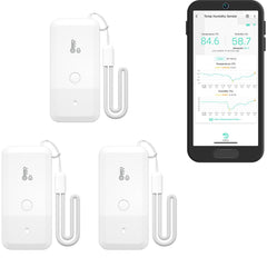YoLink front packaging showing sensor trio and key specs, clear product overview