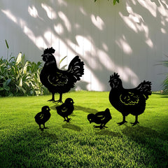 Yonisun chicken stakes front view showing rustic silhouette and curb appeal