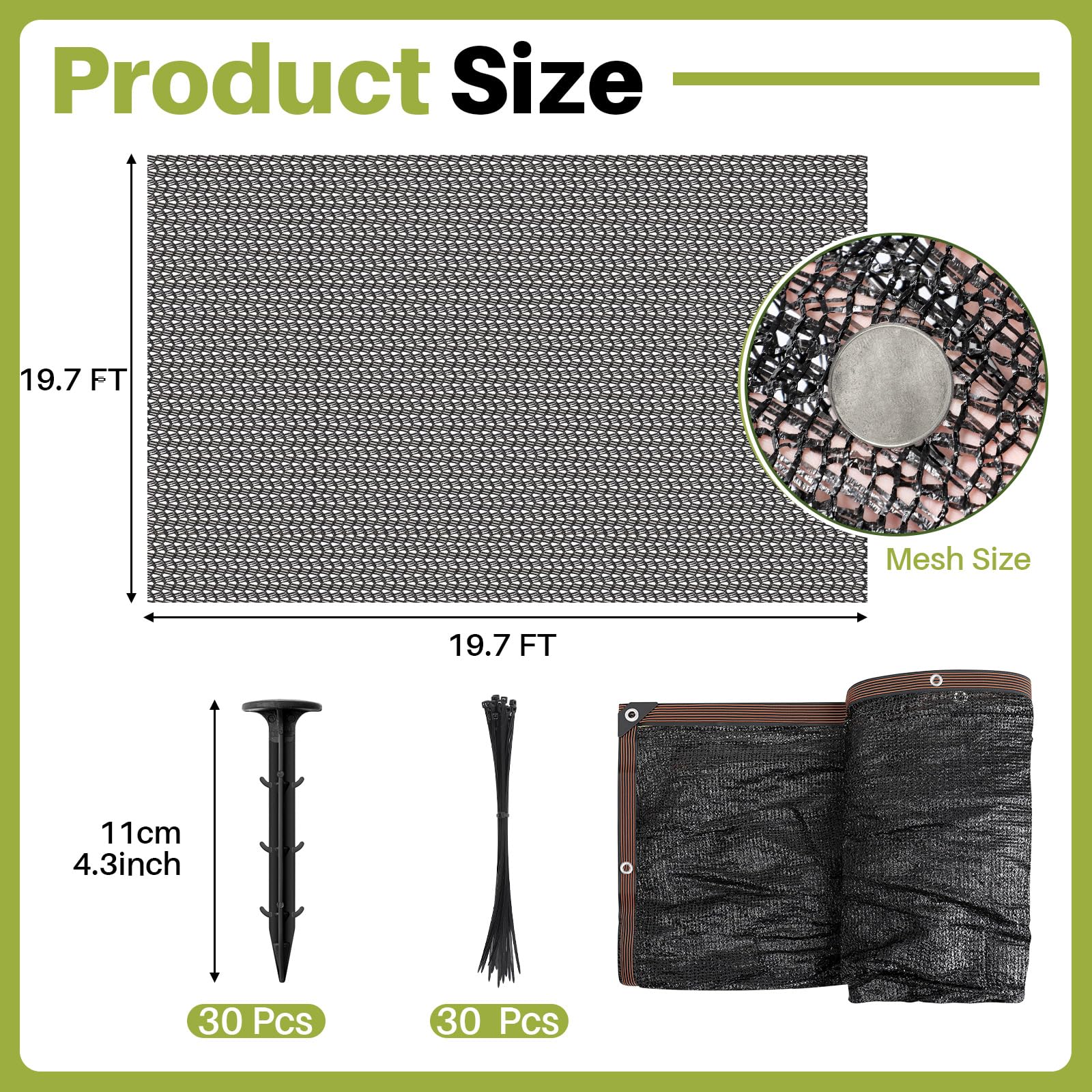 Yoojahow close-up of tight PE weave demonstrating durable protection