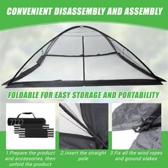 Yoojahow fiberglass pole close-up illustrating flexible, tool-free assembly