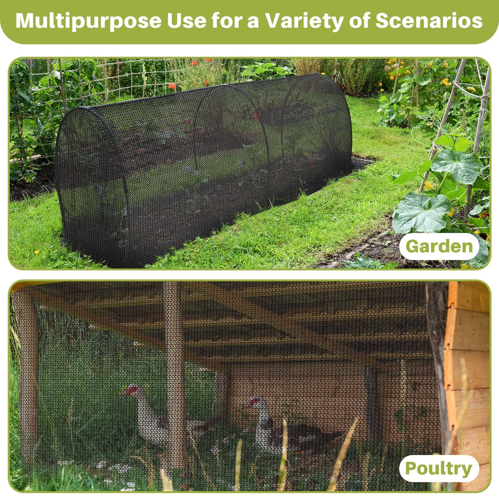Yoojahow net protecting garden demonstrating multiuse seasonal benefit