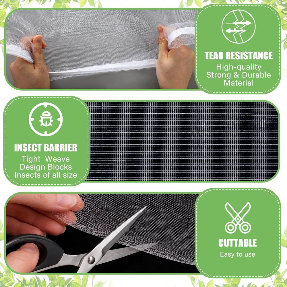 Yoojahow net installed on hoop tunnel creates easy-access rows