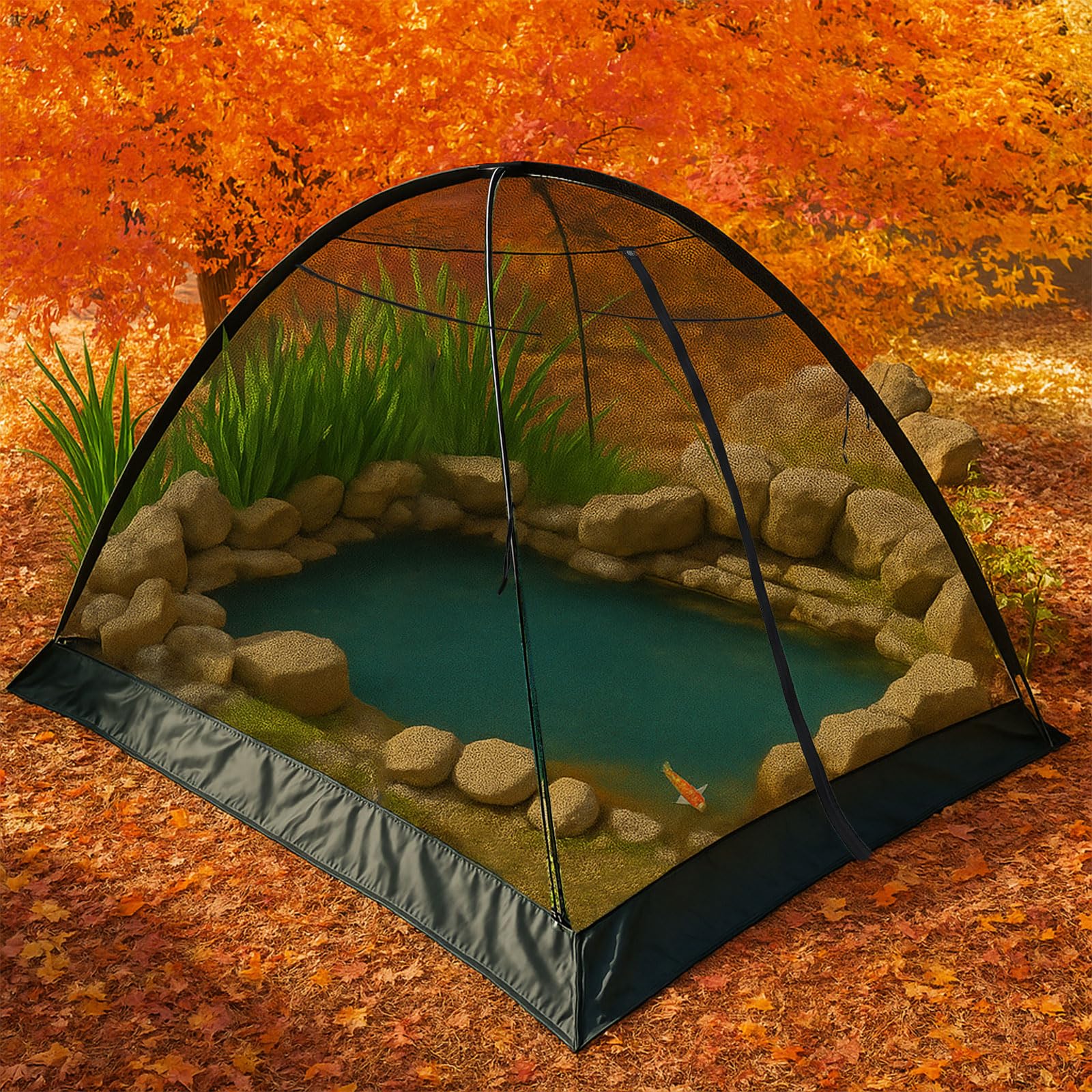 Yoojahow folded dome in storage bag for compact offseason storage
