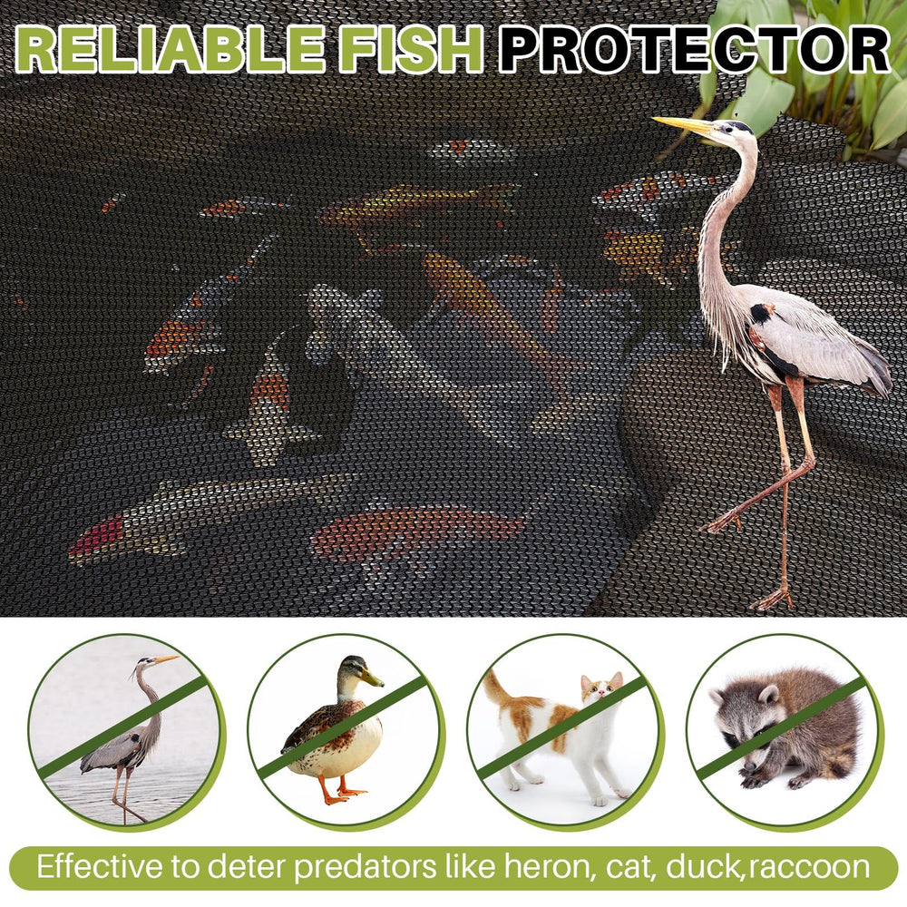 Yoojahow net beside a pond to show scale and easy full-cover fit