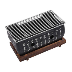 YOOODONNN front view of portable hibachi grill showing compact design and tabletop placement