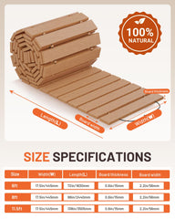 yoopin textured slat surface offering improved outdoor traction