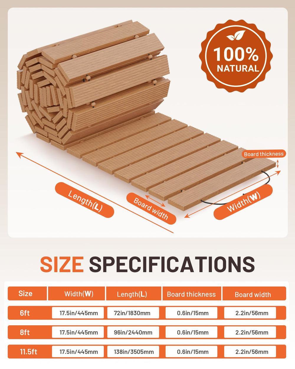 yoopin detailed shot of wooden bead spacers providing flexibility and even spacing benefit