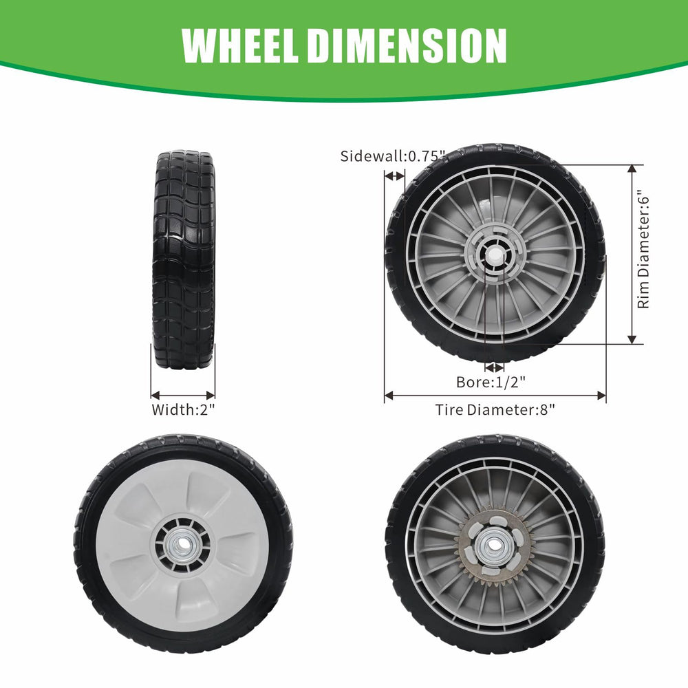 Yooumine rear wheel close-up showing metal gear for reliable drive engagement