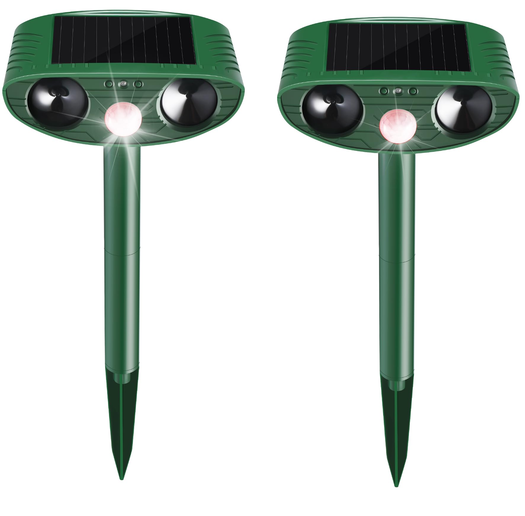 YOOYHHOME front view of two repellers showing compact weatherproof housing and sensors