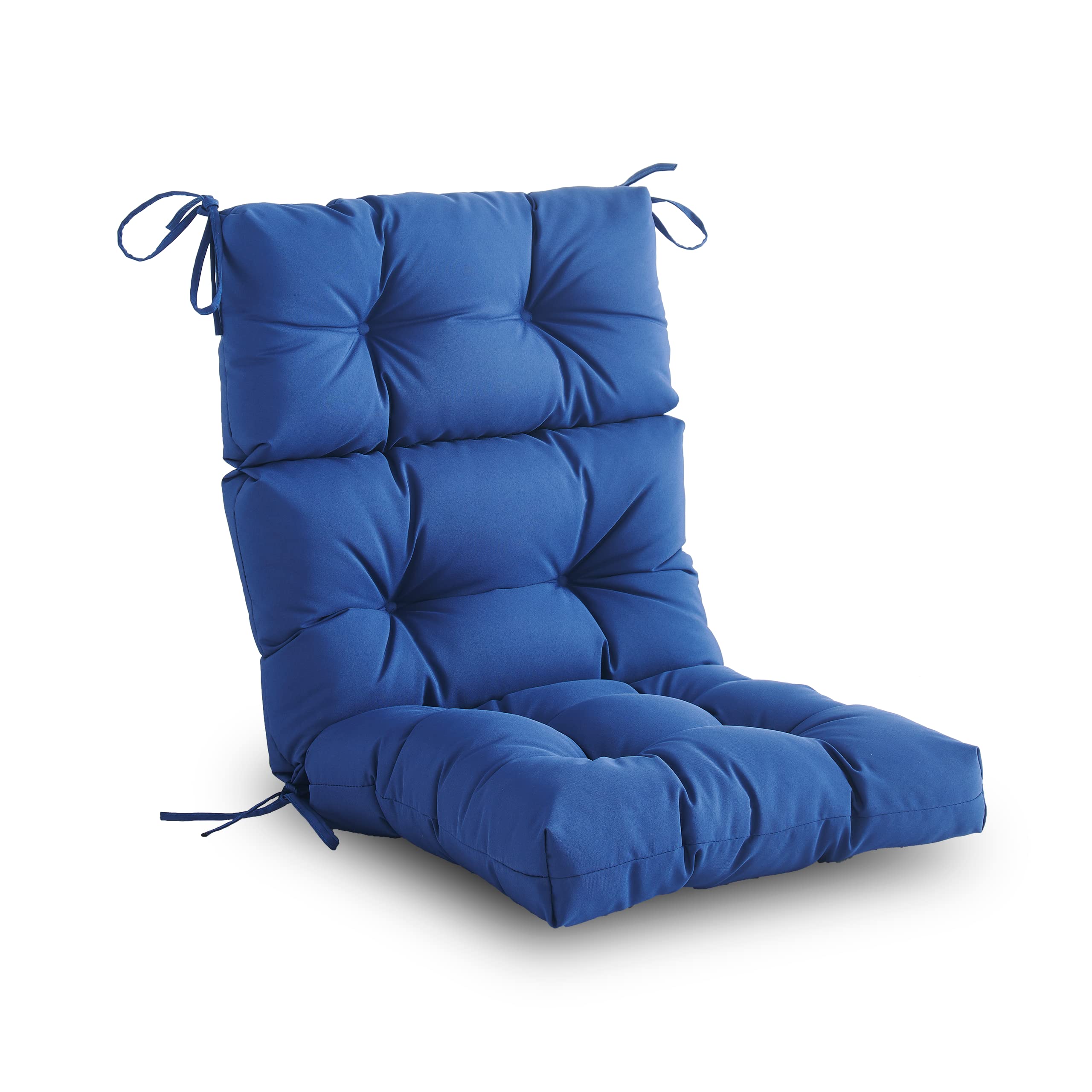 YOOZEKU front view navy cushion on Adirondack for added outdoor comfort