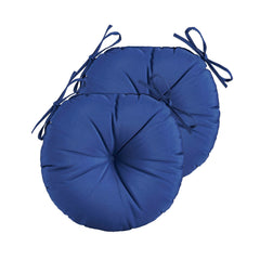 YOOZEKU front view of 15-inch navy round cushion showing clean shape and comfort