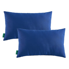 YOOZEKU front view of navy pillow pair showing clean lines and color